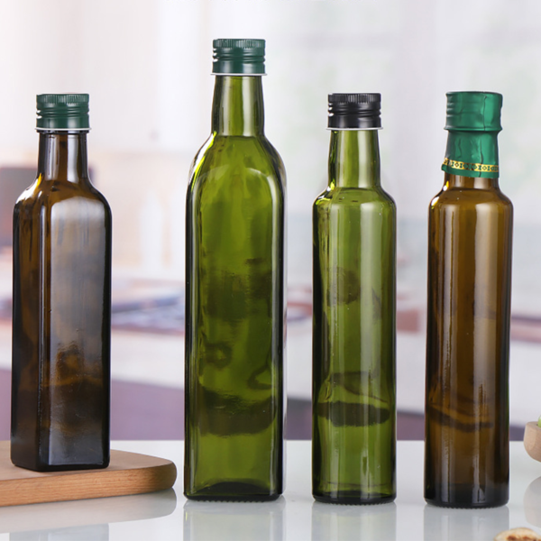 Brown Glass Olive Oil Bottle Dark Green Camellia Oil Bottle 750Ml Rapeseed Oil Bottle - 图片 2