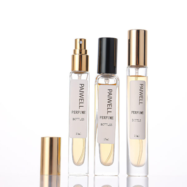 10-15ml Rectangle Glass Spray Perfume Bottle with Pump Sprayer - 图片 3