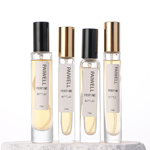 10-15ml Rectangle Glass Spray Perfume Bottle with Pump Sprayer - 图片 6