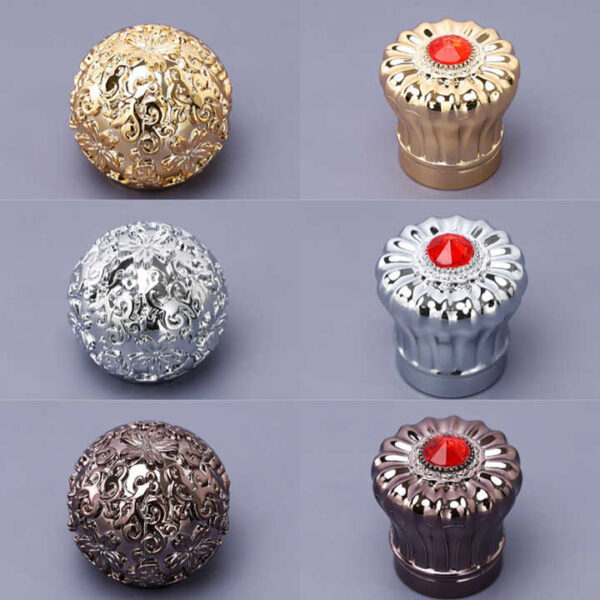 Luxury Gold Heavy Metal Perfume Bottle Lids FEA 15mm Bronze-Colored Zamac Perfume Cap - 图片 3