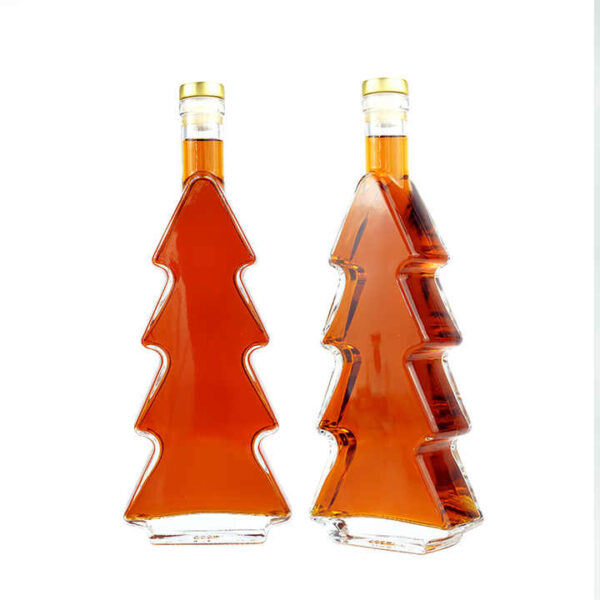 500ml Liquor Spirit Vodka Whiskey Gin Glass Bottles Tree Shaped Bottle with Stopper