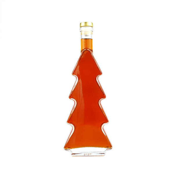 500ml Liquor Spirit Vodka Whiskey Gin Glass Bottles Tree Shaped Bottle with Stopper - 图片 3