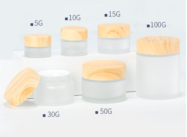 Empty Frosted Glass Cosmetic Bottle 50g Face Cream Jars No reviews yet - 图片 6