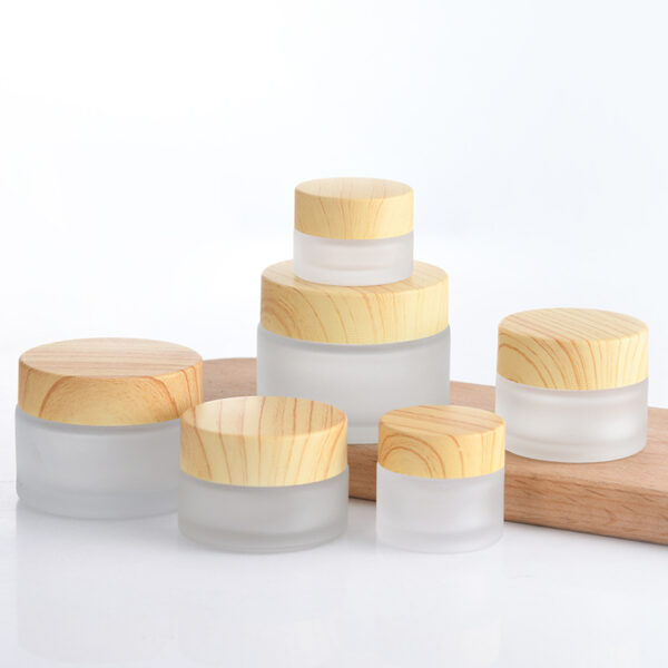Empty Frosted Glass Cosmetic Bottle 50g Face Cream Jars No reviews yet - 图片 2