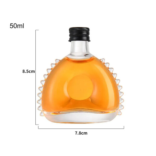 Empty 50ml Transparent Empty Mini Glass Wine Bottle Variety Shape Glass Bottle with Screw Cap - 图片 11