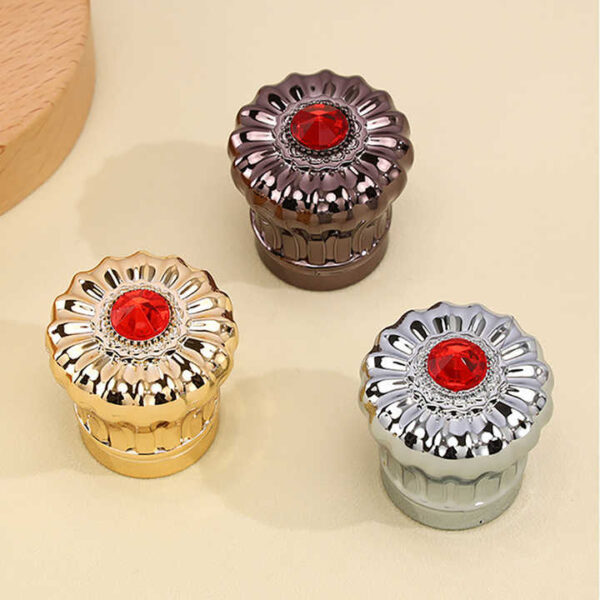 Luxury Gold Heavy Metal Perfume Bottle Lids FEA 15mm Bronze-Colored Zamac Perfume Cap - 图片 8
