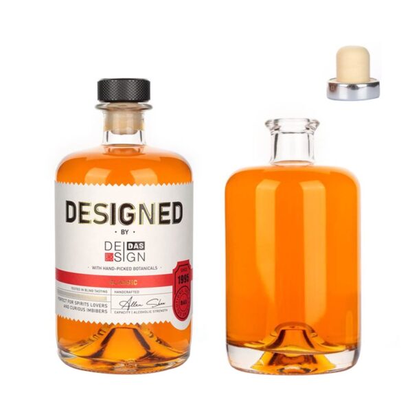750ml Wholesale Glass Liquor Bottle Whisky Spirit Glass Bottle 700ml 500ml 375ml 200ml for Liquor Whiskey Rum - 图片 2