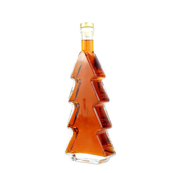 500ml Liquor Spirit Vodka Whiskey Gin Glass Bottles Tree Shaped Bottle with Stopper - 图片 6